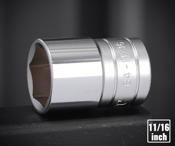 KTC ソケット 差込角12.7mm(12.7sq.)(1/2) サイズ11/16インチ 六角 (B4-11/16)(4989433135601) 京都機械工具