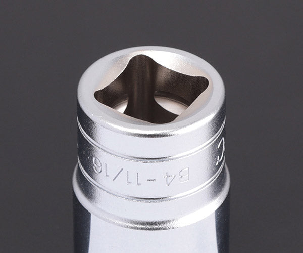 KTC ソケット 差込角12.7mm(12.7sq.)(1/2) サイズ11/16インチ 六角 (B4-11/16)(4989433135601) 京都機械工具