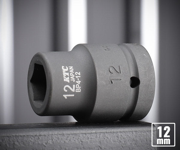 KTC インパクトソケット 差込角12.7mm(12.7sq.)(1/2) サイズ12mm 六角 (BP4-12)(4989433149912) 京都機械工具