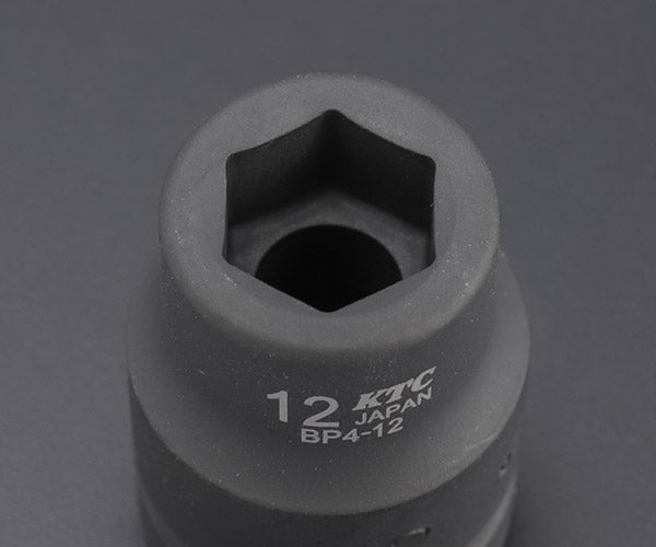 KTC インパクトソケット 差込角12.7mm(12.7sq.)(1/2) サイズ12mm 六角 (BP4-12)(4989433149912) 京都機械工具