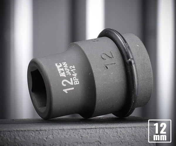 KTC インパクトソケット 差込角12.7mm(12.7sq.)(1/2) サイズ12mm 六角 ピン・リング付 (BP4-12P)(4989433150550) 京都機械工具