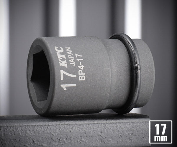 KTC インパクトソケット 差込角12.7mm(12.7sq.)(1/2) サイズ17mm 六角 ピン・リング付 (BP4-17P)(4989433150604) 京都機械工具