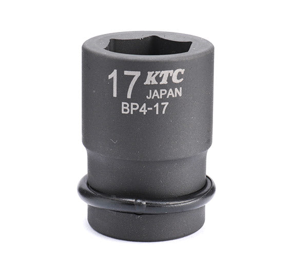 KTC インパクトソケット 差込角12.7mm(12.7sq.)(1/2) サイズ17mm 六角 ピン・リング付 (BP4-17P)(4989433150604) 京都機械工具