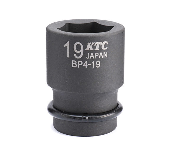 KTC インパクトソケット 差込角12.7mm(12.7sq.)(1/2) サイズ19mm 六角 ピン・リング付 (BP4-19P)(4989433150611) 京都機械工具