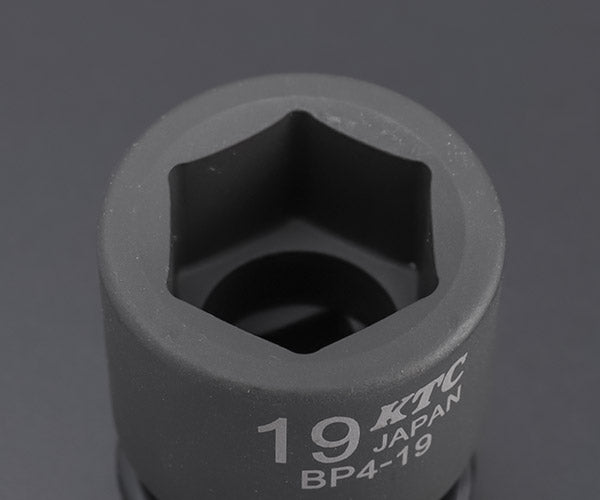 KTC インパクトソケット 差込角12.7mm(12.7sq.)(1/2) サイズ19mm 六角 ピン・リング付 (BP4-19P)(4989433150611) 京都機械工具