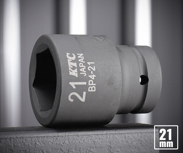 KTC インパクトソケット 差込角12.7mm(12.7sq.)(1/2) サイズ21mm 六角 (BP4-21)(4989433149981) 京都機械工具