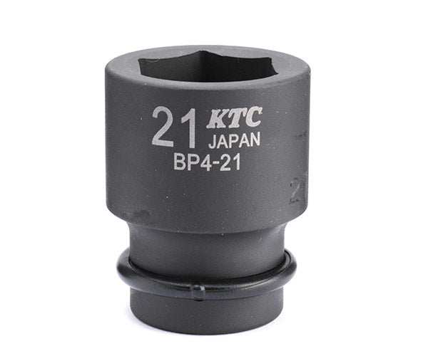 KTC インパクトソケット 差込角12.7mm(12.7sq.)(1/2) サイズ21mm 六角 ピン・リング付 (BP4-21P)(4989433150628) 京都機械工具
