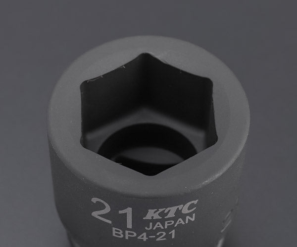 KTC インパクトソケット 差込角12.7mm(12.7sq.)(1/2) サイズ21mm 六角 ピン・リング付 (BP4-21P)(4989433150628) 京都機械工具