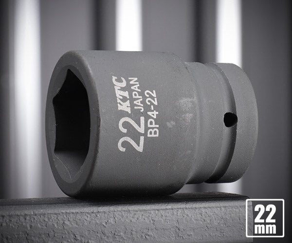 KTC インパクトソケット 差込角12.7mm(12.7sq.)(1/2) サイズ22mm 六角 (BP4-22)(4989433149998) 京都機械工具