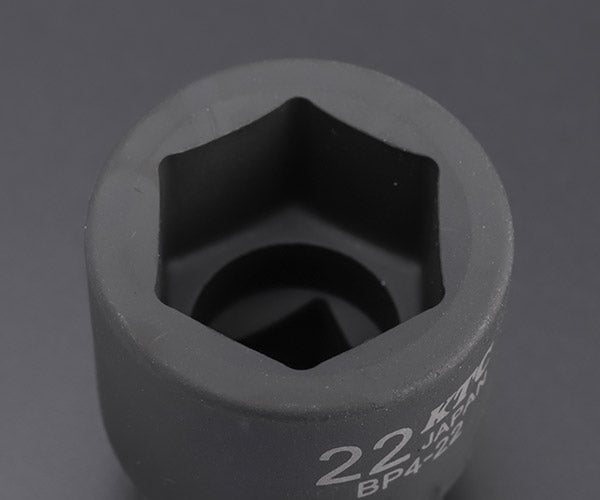 KTC インパクトソケット 差込角12.7mm(12.7sq.)(1/2) サイズ22mm 六角 (BP4-22)(4989433149998) 京都機械工具