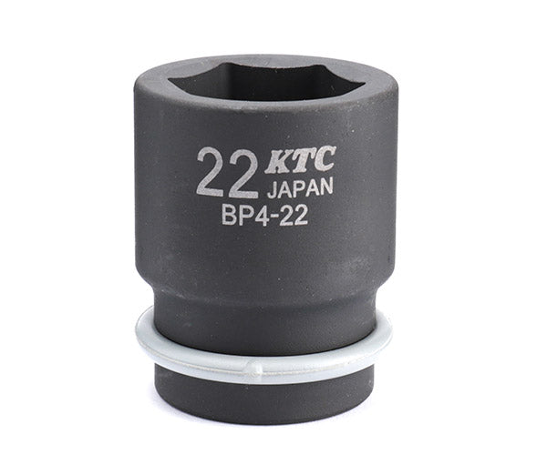 KTC インパクトソケット 差込角12.7mm(12.7sq.)(1/2) サイズ22mm 六角 ピン・リング付 (BP4-22P)(4989433150635) 京都機械工具