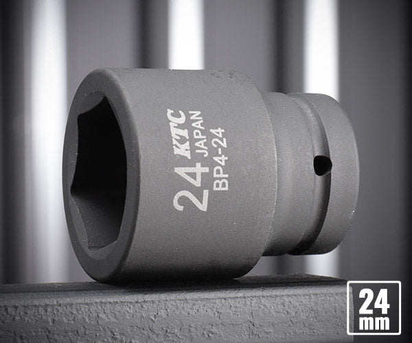 KTC インパクトソケット 差込角12.7mm(12.7sq.)(1/2) サイズ24mm 六角 (BP4-24)(4989433150017) 京都機械工具
