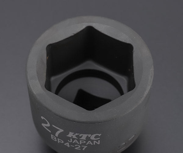 KTC インパクトソケット 差込角12.7mm(12.7sq.)(1/2) サイズ27mm 六角 (BP4-27)(4989433150031) 京都機械工具