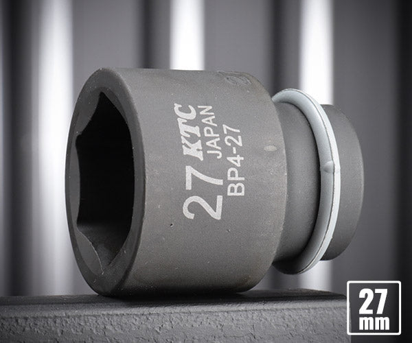 KTC インパクトソケット 差込角12.7mm(12.7sq.)(1/2) サイズ27mm 六角 ピン・リング付 (BP4-27P)(4989433150673) 京都機械工具