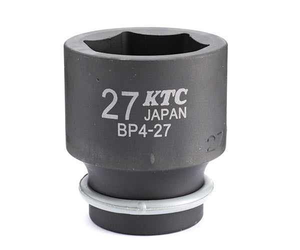 KTC インパクトソケット 差込角12.7mm(12.7sq.)(1/2) サイズ27mm 六角 ピン・リング付 (BP4-27P)(4989433150673) 京都機械工具