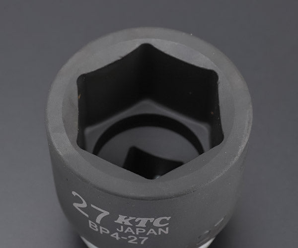 KTC インパクトソケット 差込角12.7mm(12.7sq.)(1/2) サイズ27mm 六角 ピン・リング付 (BP4-27P)(4989433150673) 京都機械工具