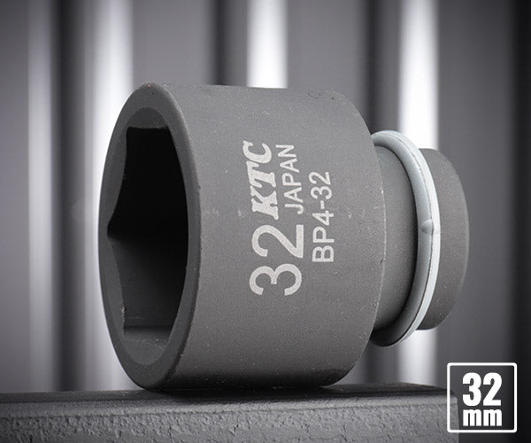KTC インパクトソケット 差込角12.7mm(12.7sq.)(1/2) サイズ32mm 六角 ピン・リング付 (BP4-32P)(4989433150710) 京都機械工具