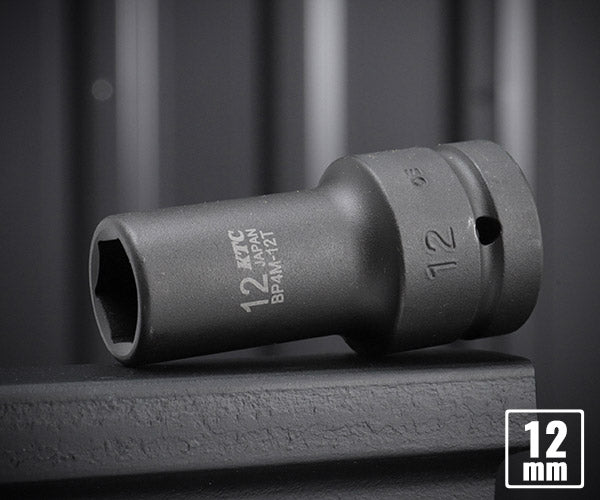 KTC BP4M-12T サイズ12mm 12.7sq.インパクトレンチ用薄肉セミディープソケット