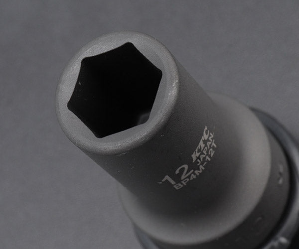 KTC インパクトディープソケット 差込角12.7mm(12.7sq.)(1/2) サイズ12mm 六角 ピン・リング付 (BP4M-12TP)(4989433150765) 京都機械工具