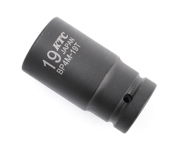 KTC BP4M-19T サイズ19mm 12.7sq.インパクトレンチ用薄肉セミディープソケット