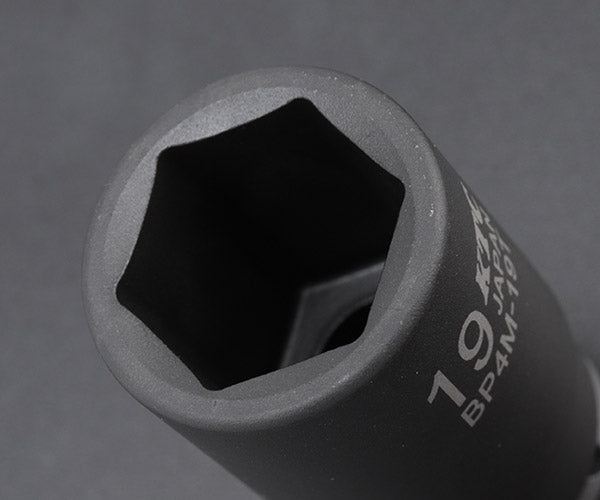 KTC インパクトディープソケット 差込角12.7mm(12.7sq.)(1/2) サイズ19mm 六角 (BP4M-19T)(4989433150192) 京都機械工具