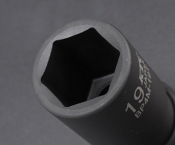KTC インパクトディープソケット 差込角12.7mm(12.7sq.)(1/2) サイズ19mm 六角 ピン・リング付 (BP4M-19TP)(4989433150833) 京都機械工具