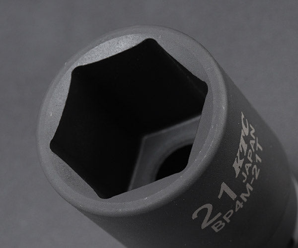 KTC インパクトディープソケット 差込角12.7mm(12.7sq.)(1/2) サイズ21mm 六角 (BP4M-21T)(4989433150215) 京都機械工具
