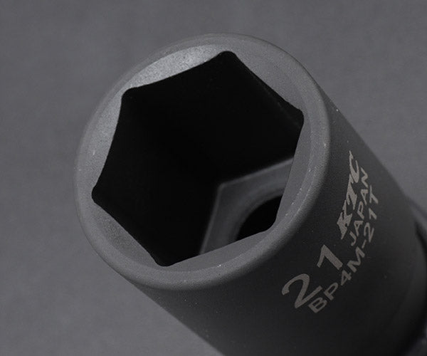KTC インパクトディープソケット 差込角12.7mm(12.7sq.)(1/2) サイズ21mm 六角 ピン・リング付 (BP4M-21TP)(4989433150857) 京都機械工具