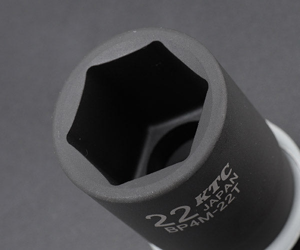 KTC インパクトディープソケット 差込角12.7mm(12.7sq.)(1/2) サイズ22mm 六角 ピン・リング付 (BP4M-22TP)(4989433150864) 京都機械工具