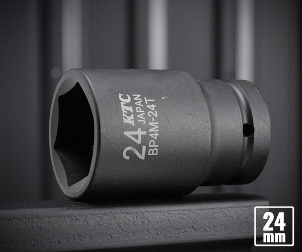 KTC BP4M-24T サイズ24mm 12.7sq.インパクトレンチ用薄肉セミディープソケット