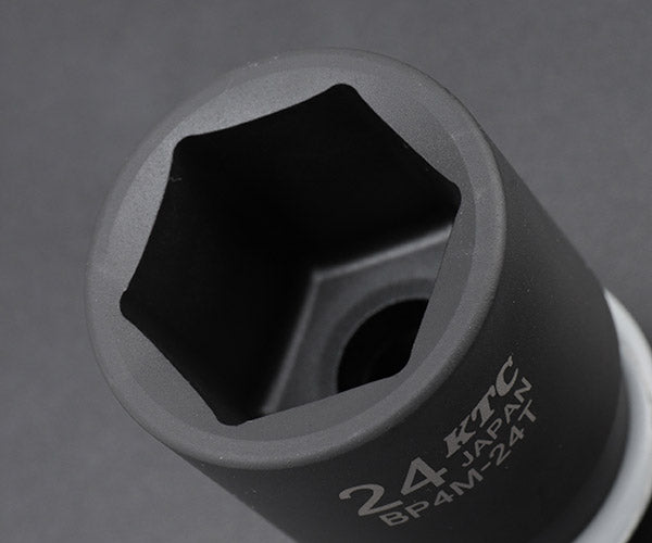KTC インパクトディープソケット 差込角12.7mm(12.7sq.)(1/2) サイズ24mm 六角 ピン・リング付 (BP4M-24TP)(4989433150888) 京都機械工具