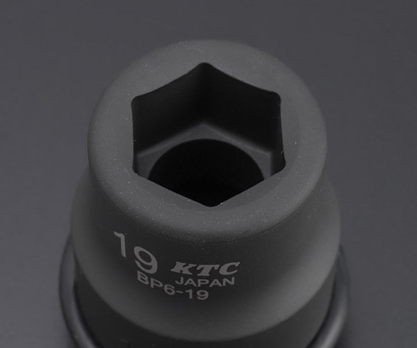 KTC インパクトソケット 差込角19.0mm(19.0sq.)(3/4) サイズ19mm 六角 ピン・リング付 (BP6-19P)(4989433155340) 京都機械工具