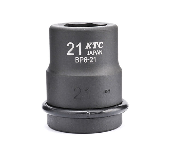 KTC インパクトソケット 差込角19.0mm(19.0sq.)(3/4) サイズ21mm 六角 ピン・リング付 (BP6-21P)(4989433155357) 京都機械工具
