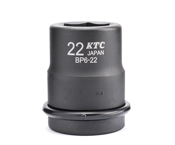 KTC インパクトソケット 差込角19.0mm(19.0sq.)(3/4) サイズ22mm 六角 ピン・リング付 (BP6-22P)(4989433155364) 京都機械工具