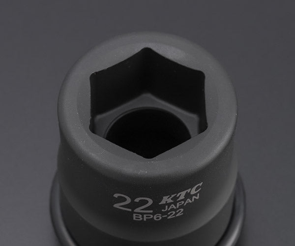 KTC インパクトソケット 差込角19.0mm(19.0sq.)(3/4) サイズ22mm 六角 ピン・リング付 (BP6-22P)(4989433155364) 京都機械工具