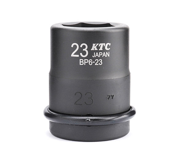 KTC インパクトソケット 差込角19.0mm(19.0sq.)(3/4) サイズ23mm 六角 ピン・リング付 (BP6-23P)(4989433155371) 京都機械工具