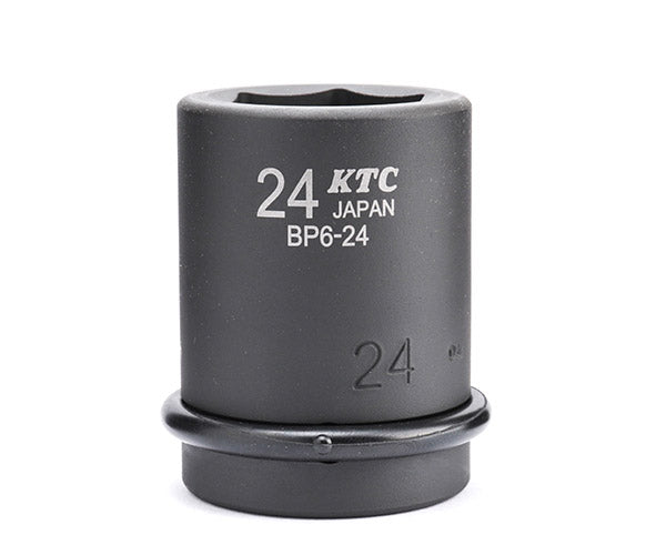 KTC インパクトソケット 差込角19.0mm(19.0sq.)(3/4) サイズ24mm 六角 ピン・リング付 (BP6-24P)(4989433155388) 京都機械工具