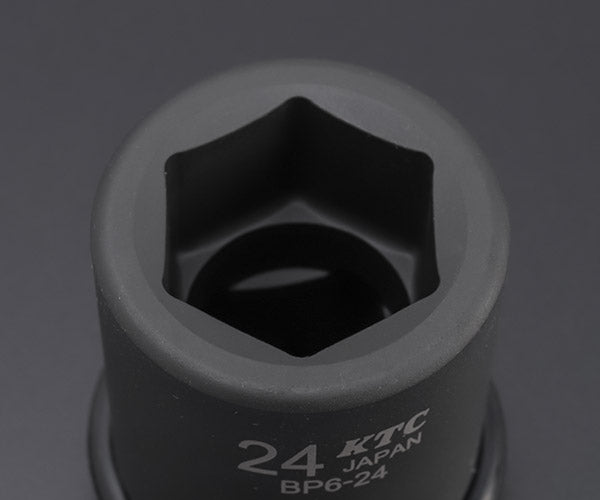 KTC インパクトソケット 差込角19.0mm(19.0sq.)(3/4) サイズ24mm 六角 ピン・リング付 (BP6-24P)(4989433155388) 京都機械工具