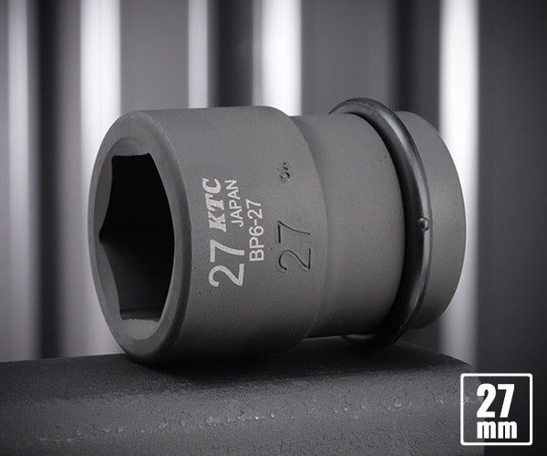 KTC インパクトレンチ用ソケット（標準） ピン・リング付 bp6-27p