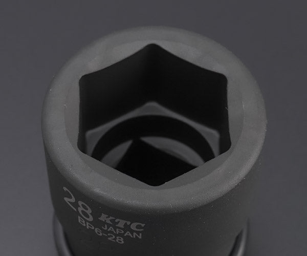 KTC インパクトソケット 差込角19.0mm(19.0sq.)(3/4) サイズ28mm 六角 ピン・リング付 (BP6-28P)(4989433155418) 京都機械工具