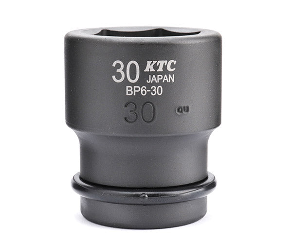 KTC インパクトソケット 差込角19.0mm(19.0sq.)(3/4) サイズ30mm 六角 ピン・リング付 (BP6-30P)(4989433155432) 京都機械工具