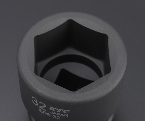 KTC インパクトソケット 差込角19.0mm(19.0sq.)(3/4) サイズ32mm 六角 ピン・リング付 (BP6-32P)(4989433155449) 京都機械工具