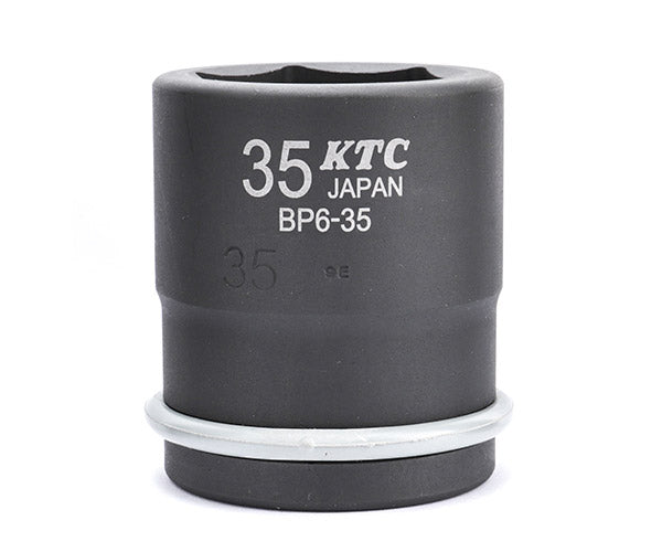 KTC インパクトソケット 差込角19.0mm(19.0sq.)(3/4) サイズ35mm 六角 ピン・リング付 (BP6-35P)(4989433155456) 京都機械工具