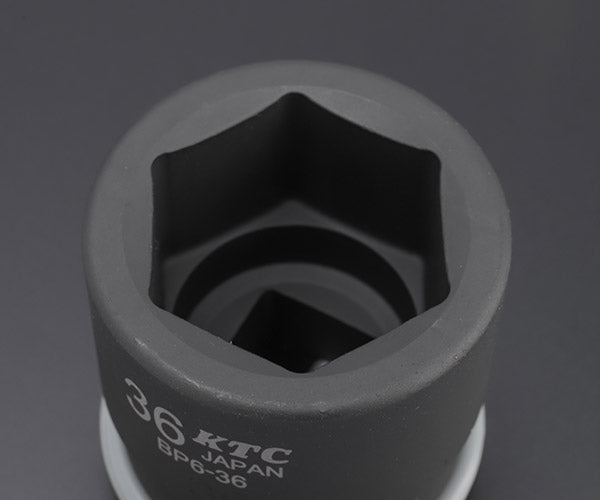 KTC インパクトソケット 差込角19.0mm(19.0sq.)(3/4) サイズ36mm 六角 ピン・リング付 (BP6-36P)(4989433155463) 京都機械工具