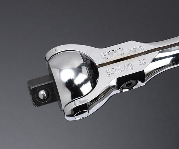 KTC BRSW3 9.5sq. スイベルラチェットハンドル コンパクトヘッド 送り角5°