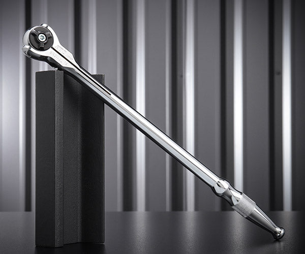 【11月の特価品】KTC BRSW3L 9.5sq. ロングスイベルラチェットハンドル コンパクトヘッド 送り角5°