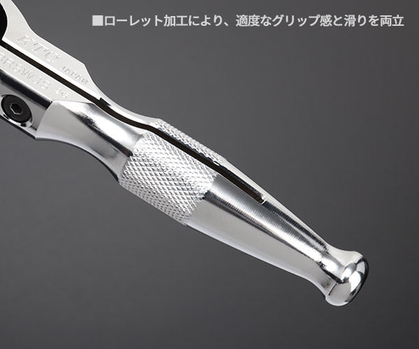 KTC BRSW3S 9.5sq. ショートスイベルラチェットハンドル コンパクトヘッド 送り角5° 3/8 9.5角 首振りラチェットハンドル