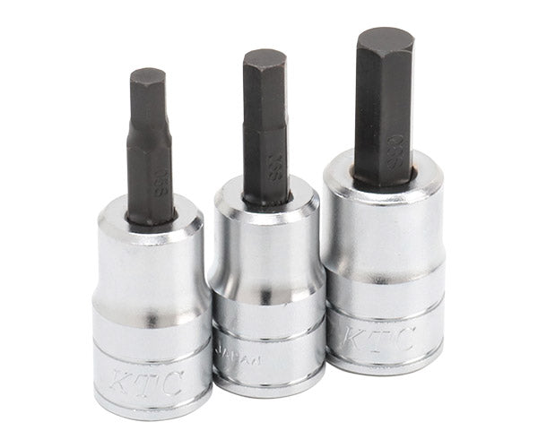 KTC BT3-S-3P ショートヘキサゴンビットソケット3点セット (BT3-05S,06S,08S) 差込角9.5mm(9.5sq.)(3/8) エヒメマシンオリジナルセット