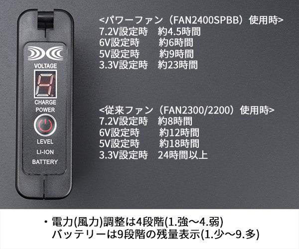 ジーベック 空調服 R パワーファン対応バッテリー BTSP1 XEBEC 付属品 熱中症対策 作業服 夏 クール 屋外 冷却
