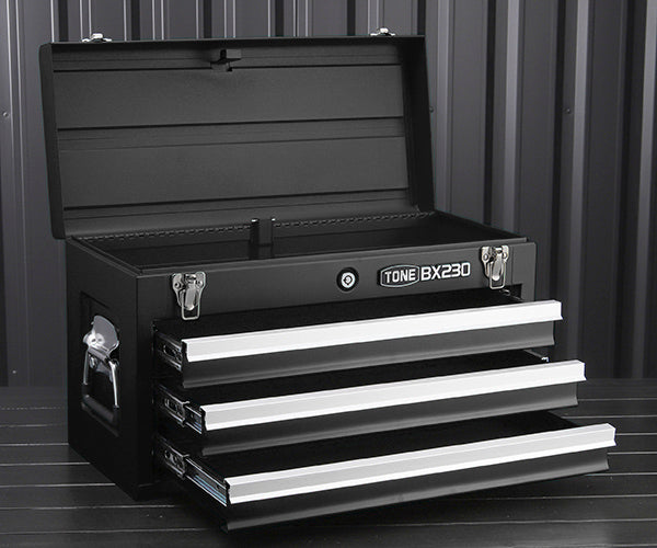 TONE ツールチェスト 508X232X302mm ブラック (BX230BK)(4953488220575) トネ